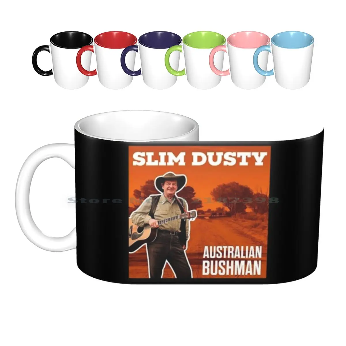 Slim Dusty Ceramic Mugs Coffee Cups Milk Tea Mug Slim Dusty Slim Dusty Music Country Bogan Song Pop Popart Graphic Meme Memes