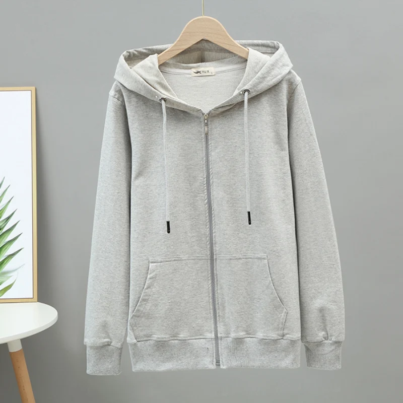 Imagem -05 - Jmrs-hoodies de Grandes Dimensões com Zíper Tops de Manga Comprida Moletom Monocromático 100 Algodão Tamanho Grande Casual Outono Alta Qualidade