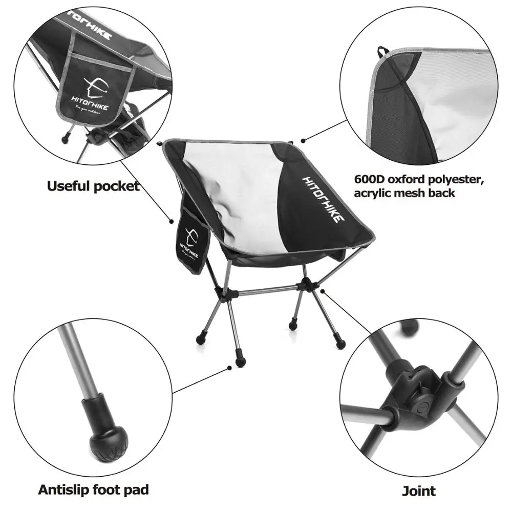 Travel Ultralight Folding aluminum Chair Superhard High Load Outdoor Camping Portable Beach Hiking Picnic Seat Fishing Chair