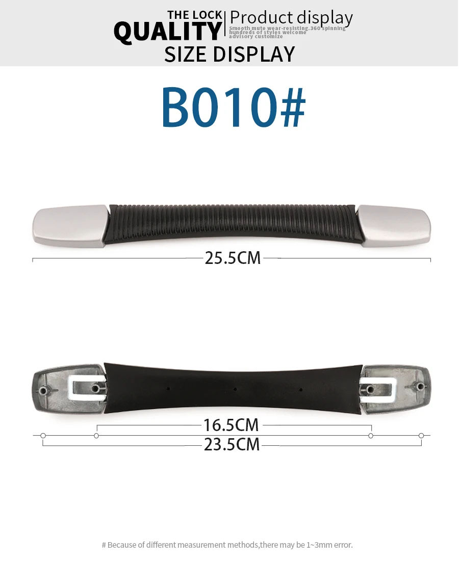 SUZAOZHE Suitcase Luggage Replacement Handle Travel Suitcase Handle Strap Factory Replacement Zinc Alloy Grip Carry Grip