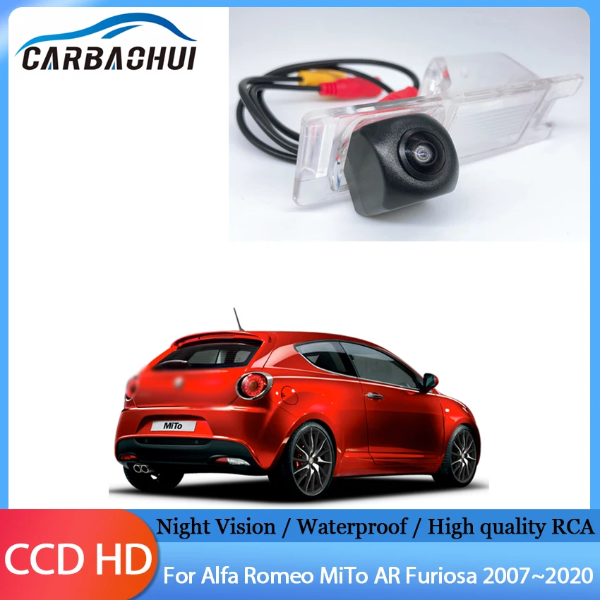 

HD 1280*720 Fisheye RearView Camera Monitor Parking Accessories Night Vision Waterproof For Alfa Romeo MiTo AR Furiosa 2007~2020