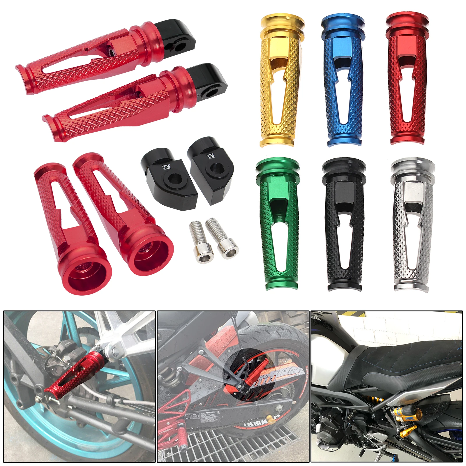 For Triumph Speed Triple 1050 Sprint ST 1050 Sprint GT 1050 Rear Foot Pegs Pedal Passenger Footrests Motorcycle Aluminum