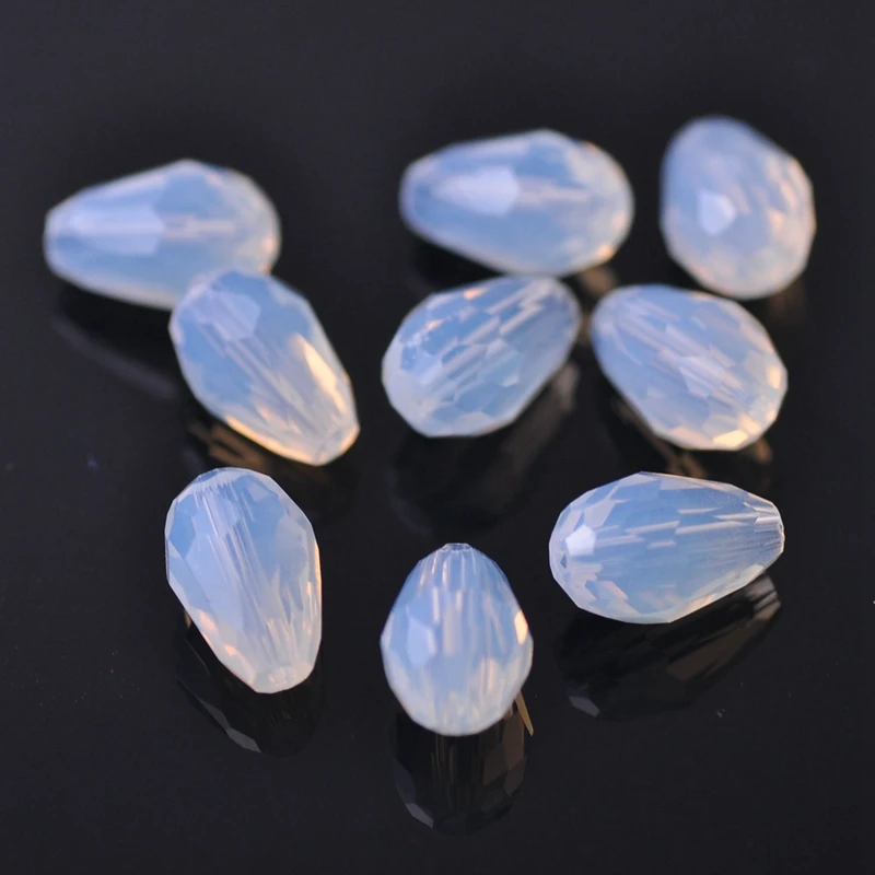 Teardrop Pear Shape Faceted Solid Colors Crystal Glass 5x3 7x5 12x8mm 15x10mm 18x12mm Loose Crafts Beads for Jewelry Making DIY