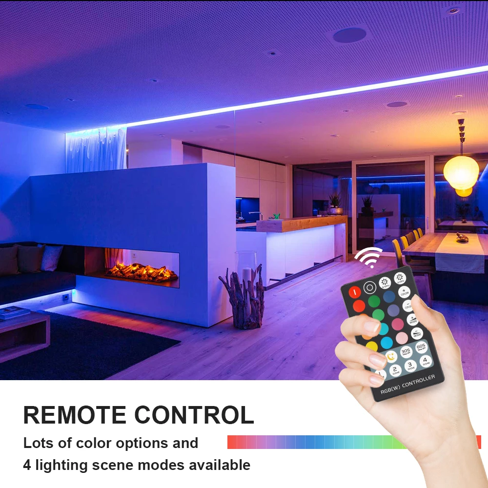 DC12V 5050 LED Streifen RGB RGBW RGBWW CCT 60LEDs/m 5M mit Mini RF LED Controller und netzteil LED Streifen Set