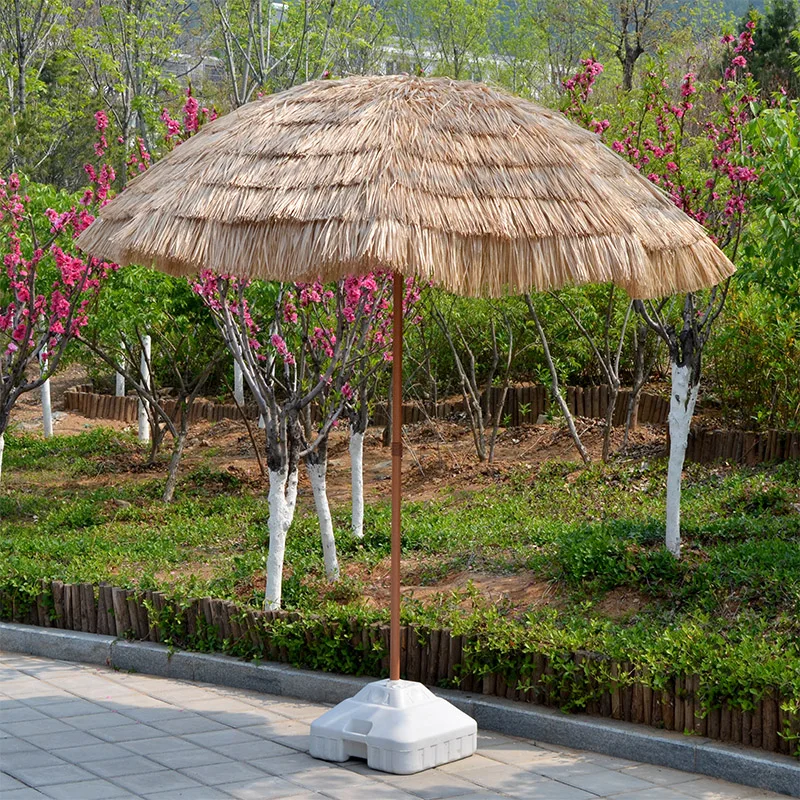 TT Large Outdoor Sunshade Folding Sun Umbrella Beach Umbrella Straw Umbrella Thatch Umbrella Scenic Area Umbrella Umbrella Patio