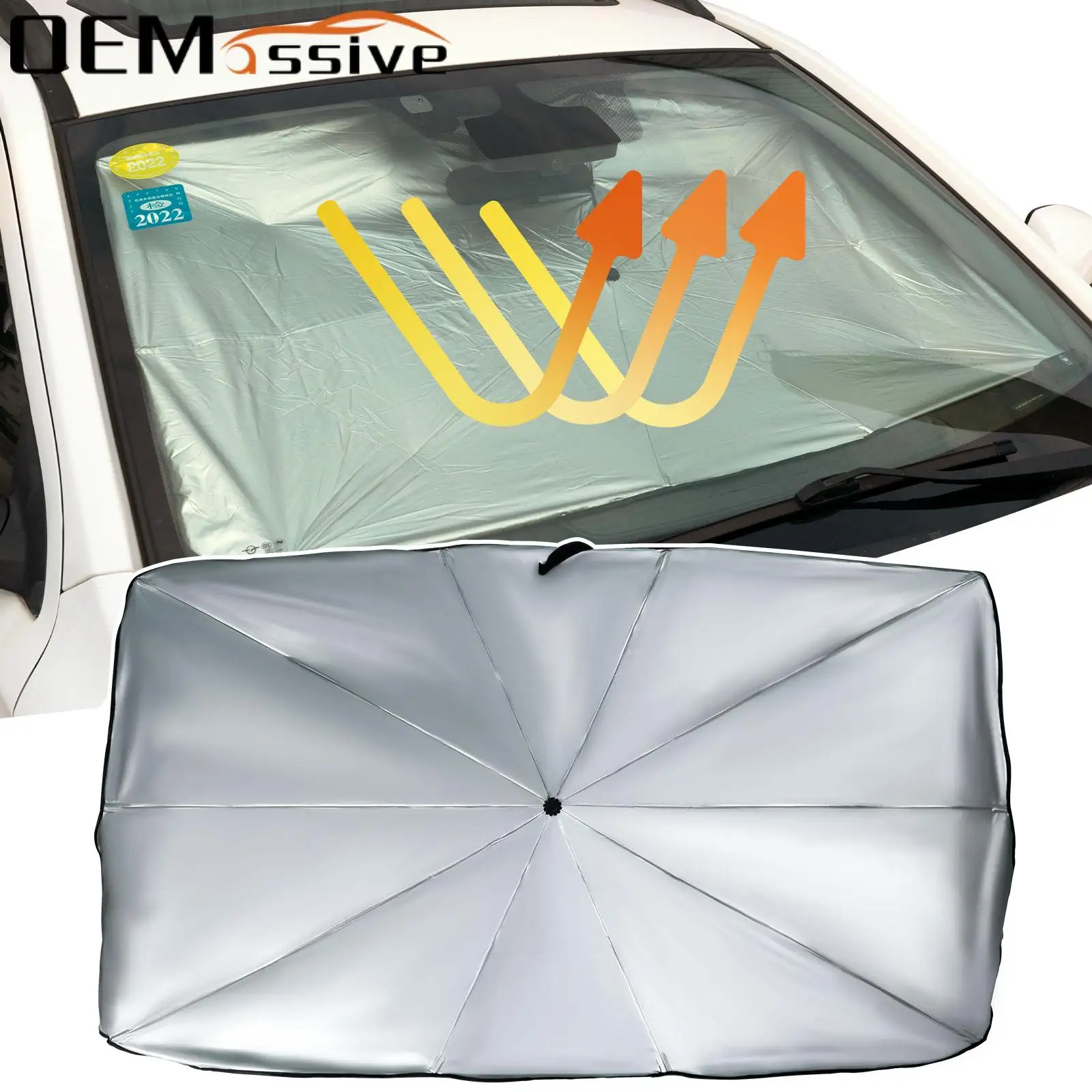 

46in / 53in Car Foldable Portable Sun Shade Umbrella Windshield Cover Visor Protection Windscreen Parasol Sunshade Accessories