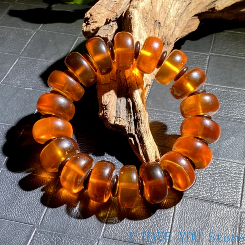 

Natural Amber and Beeswax Bracelet Polish Sea Amber Gold Amber Bracelet Fashion Men's and Women's Bracelets Bracelet