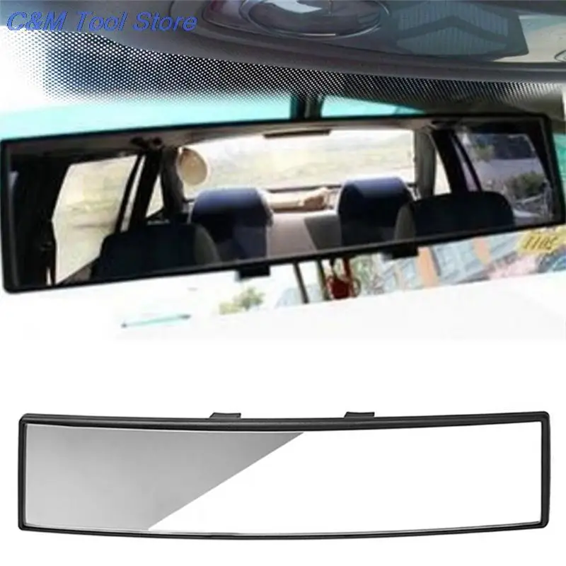 Universal 300mm Panoramic Curve Convex Interior Clip On Rear View Mirror Car-Styling