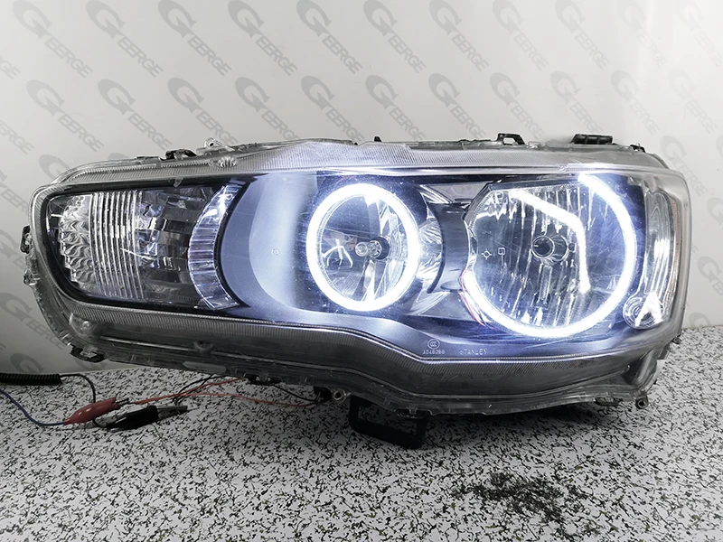 For Mitsubishi Outlander II 2006 2007 2008 2009 2010 2011 2012 Ultra Bright COB LED Angel Eyes Halo Rings Kit Car Accessories