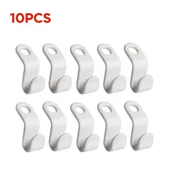 10pcs Strong Plastic Multifunction Clothes Hanger Connector Hook Cascading Clothes Space Saving Organizer