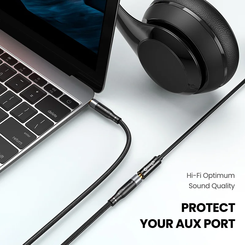 Elough 3.5mm Jack AUX Audio Cable Male to Female HiFi AUX Extension Cable Speaker Extender Cord for PC Headphones Xiaomi Huawei