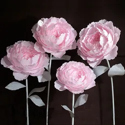 Giant Paper Flowers for Home Decor, Large Peony Head, Fake Flower, Wedding Wall Background, Party Decoration Crafts