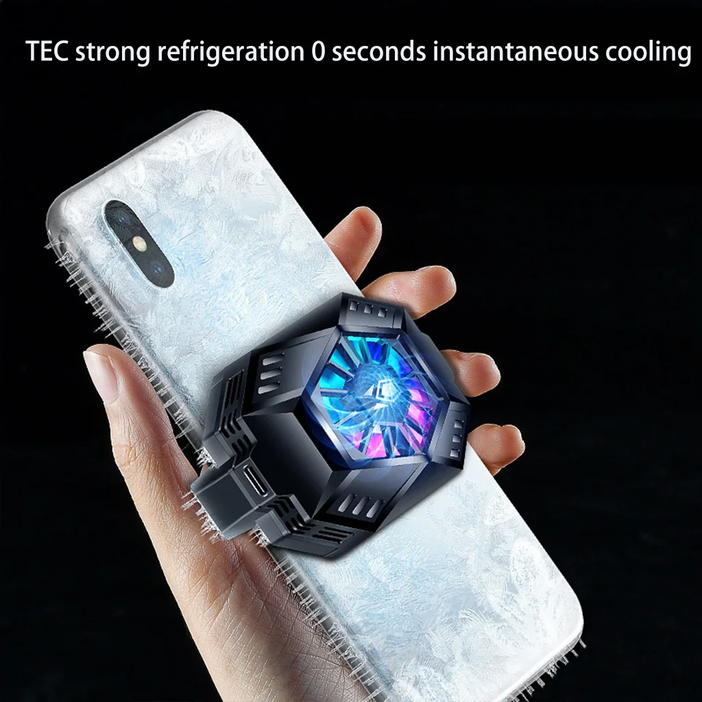 

Cooler for Gaming Phone Smartphone Cooler Radiator for Max 7.2"inches iOS/Android Semiconductor Heatsink Cooling Fan