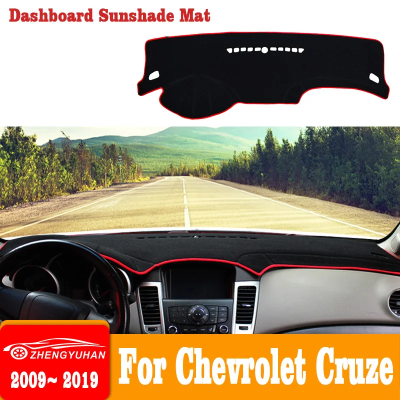 Części samochodowe do Chevrolet Cruze 2009-2015, osłona deski rozdzielczej, mata na deskę rozdzielczą, ochrona przed promieniowaniem UV, mata przeciwsłoneczna, dywaniki na panel instrumentów, akcesoria.