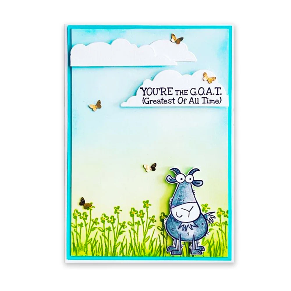 MangoCraft Cute Cartoon Sheep Lamb Clear Stamps Metal Cutting Dies Sets DIY Scrapbook Photo Album Embossing Handmade Cards Decor