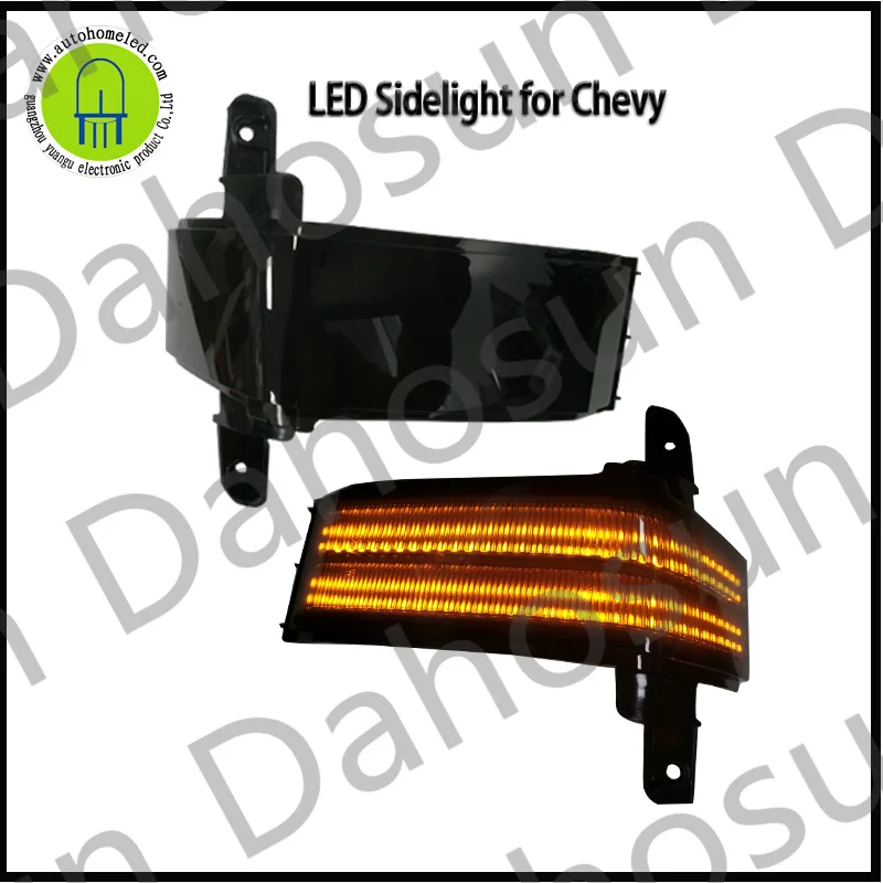 

2x LED Turn Signal Repeater Indicator Light Side Marker Lamp For Chevrolet Silverado GMC Sierra 1500 2500HD 3500HD 2015-18