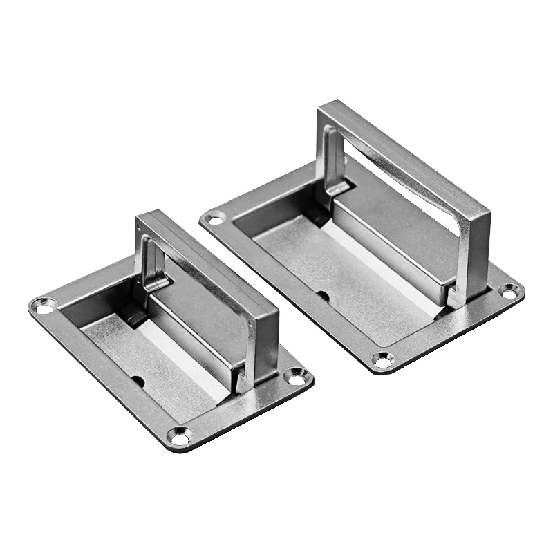 

1pc 9.5cm x 6cm/11.1cm x6.9cm Metal Rectangle Shaped Recessed Folding Pull Handle Grip