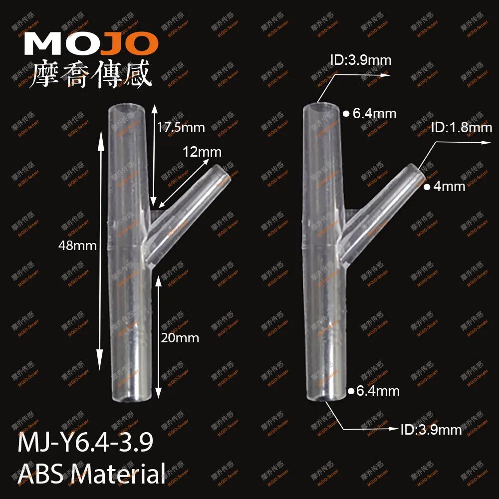 2020 Free shipping!!   MJ-Y6.4-3.9 Special Y type barbed three connectors for 3.9mm to 6.4mm(100pcs/lots)