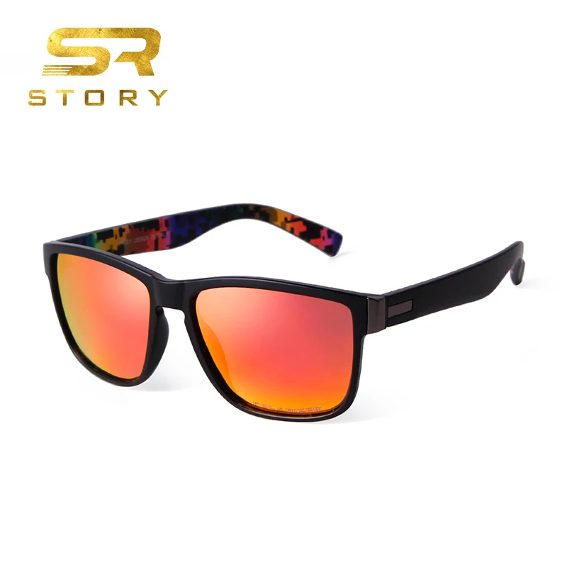 Story Vintage TR90 Square Polarized Sunglasses Men 2020 Brand Design Color Mirror Lens Sport Driving Sun Glasses UV400 CE SZ1431