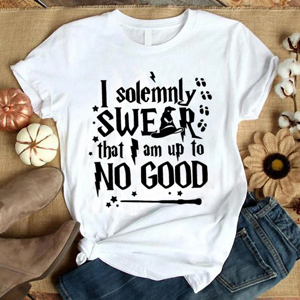 I Solemnly Swear That I Am Up To No Good T Shirt Harry Inspired Funny Harry Fun Graphic Cotton Tees