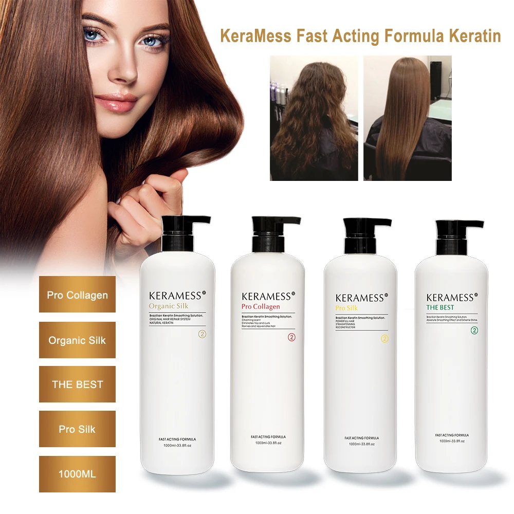 KeraMess Professional Treatment Formaldehyde Free Botox Capillary Keratin For Straightening Hair Straightener Cream Salon Line