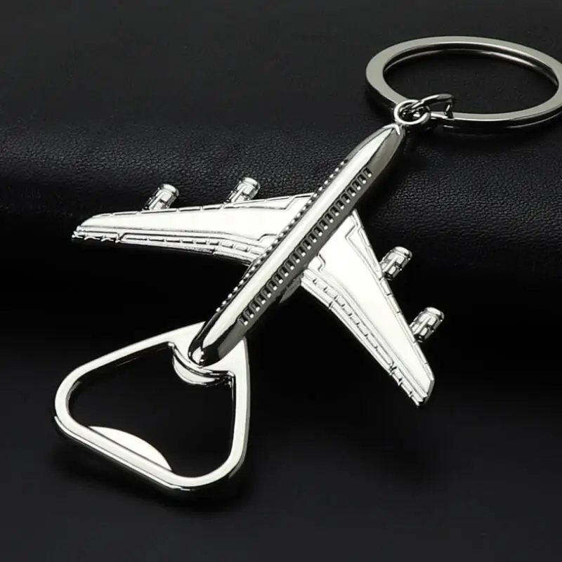 

Wedding Party Favor Gift Airplane Aircraft Keychain Beer Openers Plane Shape Beer Opener Keyring LX8135