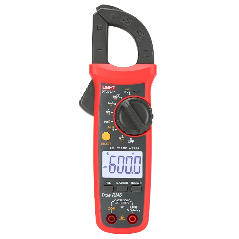 UNI-T UT202A+ 600A Clamp Meter 600V Voltage Multimeter Automatic Range True RMS High Precision Multimeter