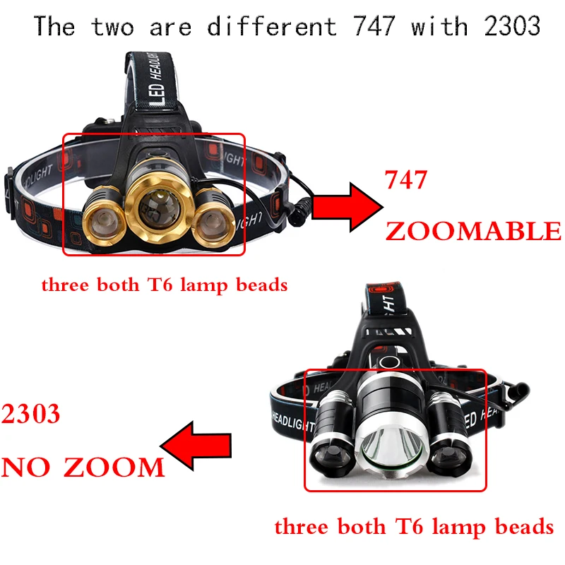 Z30 7800LM LED T6 Headlamp Head Lamp lighting Light Flashlight Torch Lanterna Fishing+18650 battery+charger+packing box