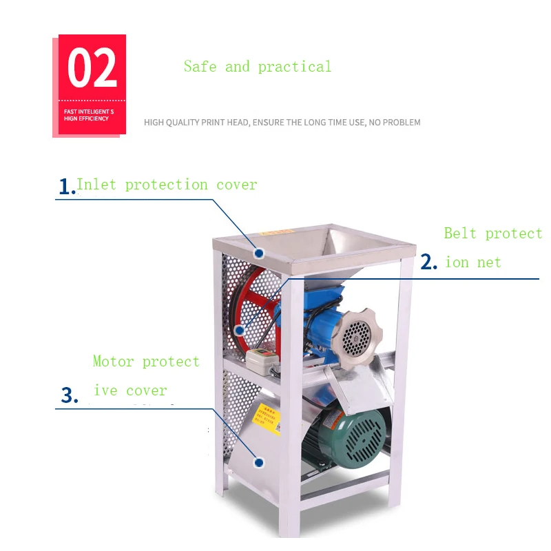 전기 고기 분쇄기 분열 다진 닭 선반 깨진 뼈 기계 갈기 고추 관장기 2.2 KW 모터 단일 벨트