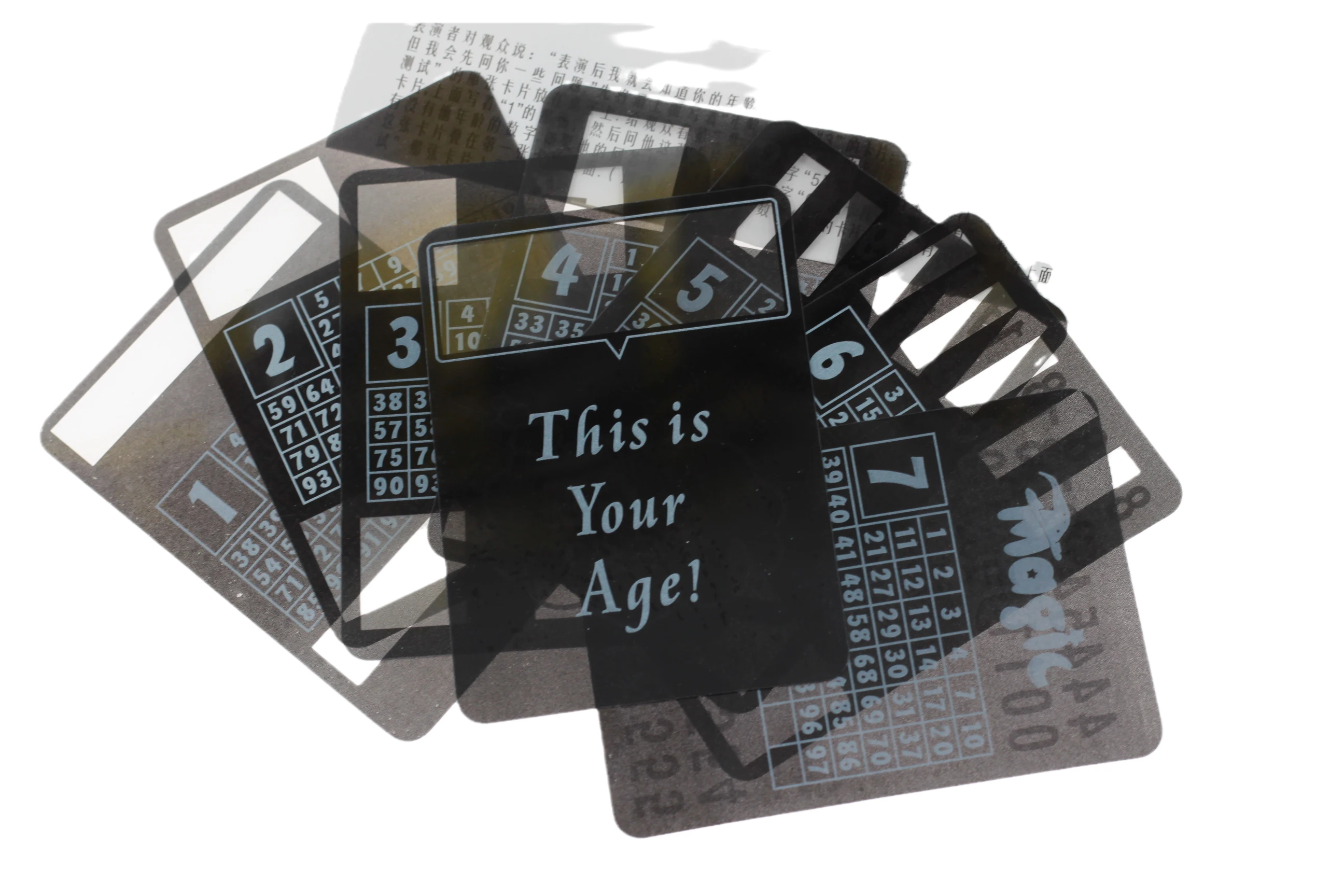 Age Perspective Card Magia Show Age Test Card Magie Stage Street Close-Up Magic Tricks Props Classic Toys With Instructions