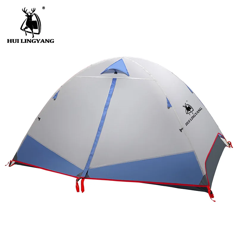 Aluminum Alloy Rainproof Backpack Tent, Outdoor Camping Supplies, 2 People, Double Layer Tent