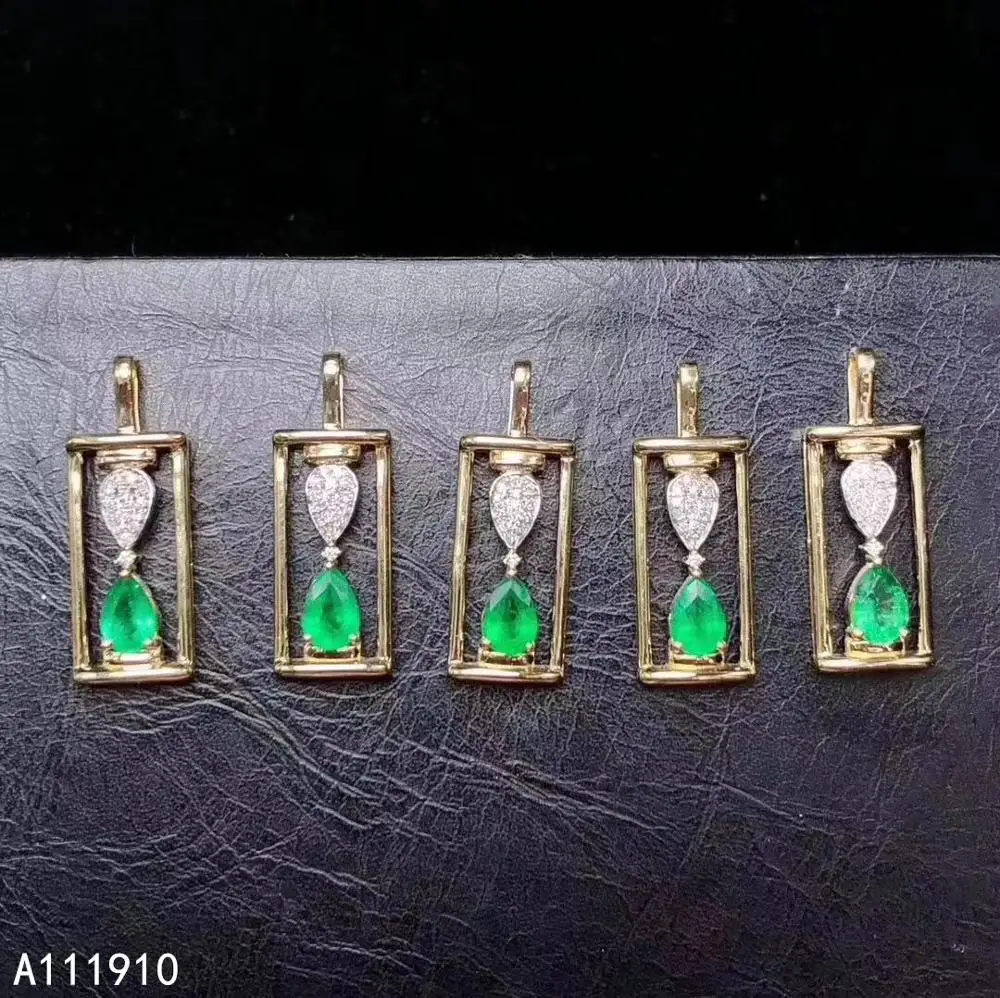 

KJJEAXCMY fine jewelry 925 sterling silver inlaid Natural emerald pendant Female Girl's Birthday Gift Party Wedding New Year