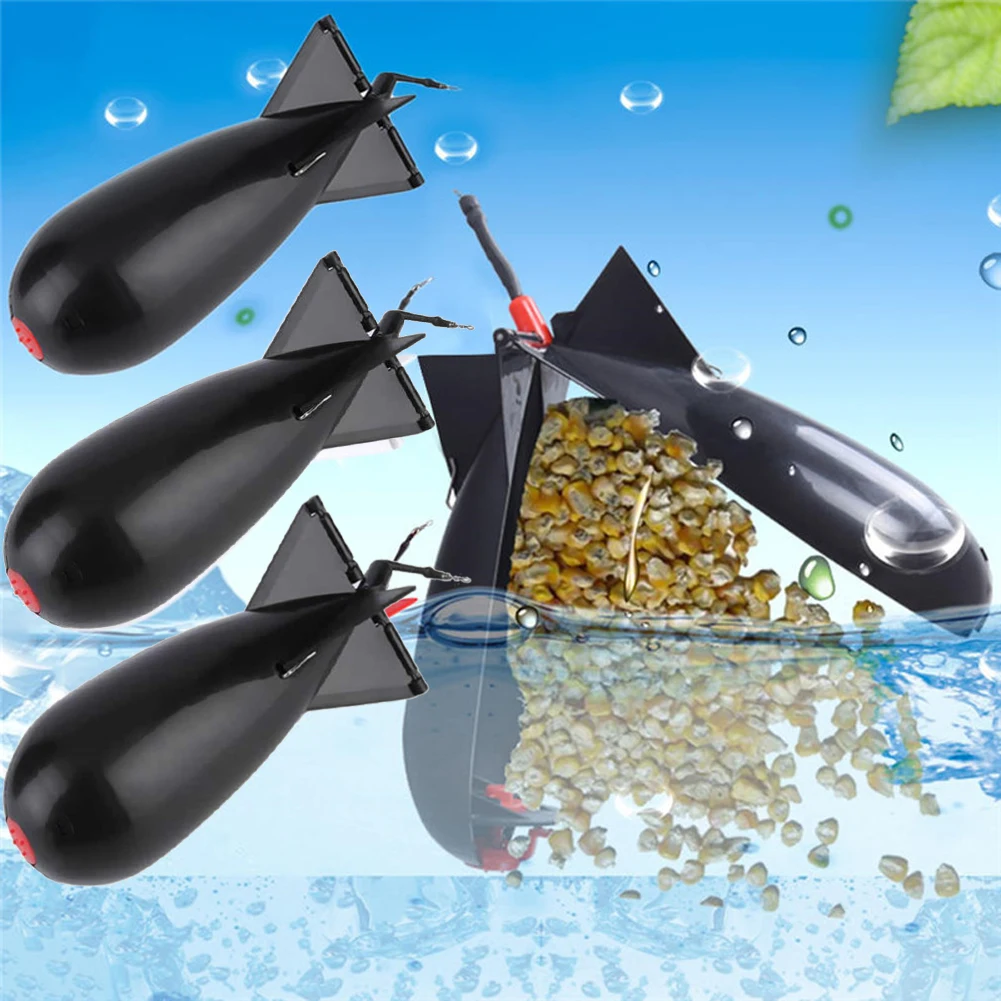 3-10pcs Carp Fishing Rocket Feeder Spod Bomb Float Lure Bait Holder Container Spomb Pellet Feeders Position Fishing Accessories