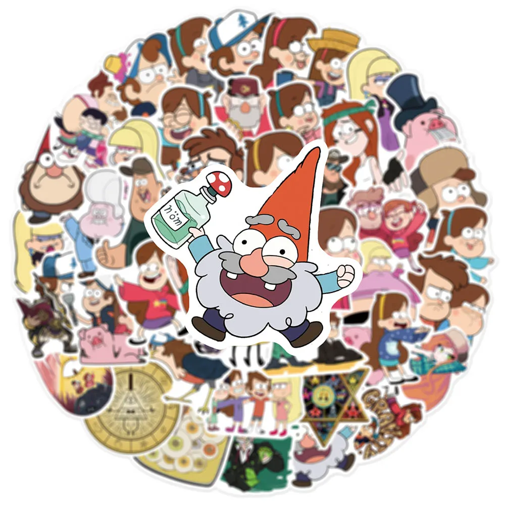 10/30/50PCS Disney Cute Cartoon Gravity Falls Anime Graffiti Stickers Laptop Phone Scrapbook Bike Car Decals Sticker For Kids