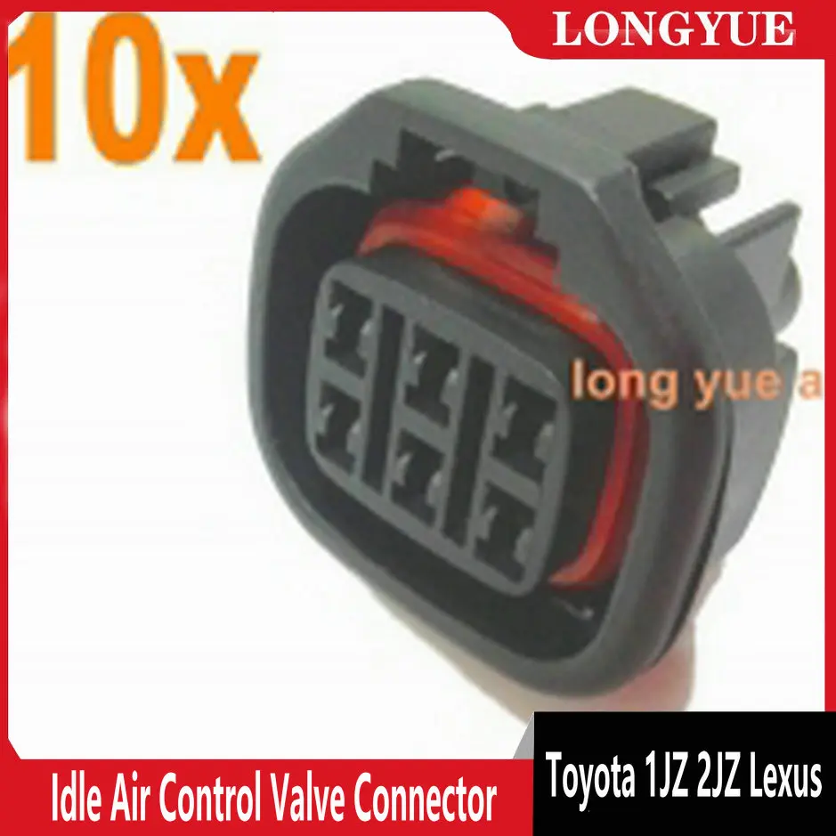 

longyue 10pcs 1JZGTE Idle Air Control Valve Connector Supra IAC Engine Speed ISCV Plug Case For Toyota 1JZ 2JZ Lexus