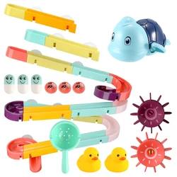 Juguetes de baño para bebé, pista de juegos de agua, juguete rociador para bañera, juego de agua, juegos de ducha, herramientas de piscina, 66 piezas