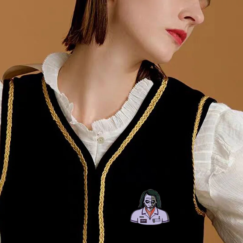 Nurse Joker Badge  Dark Knight Most Loved Villains Pin Halloween Flair Addition