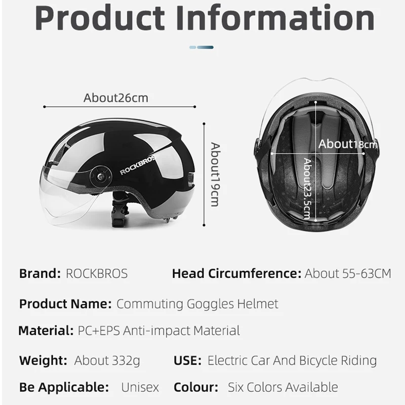 ROCKBROS Electric Bicycle Helmet Women Men MTB Road Bike Helmet With Goggles Motercycle Safety Cycling Helmet capacete ciclismo