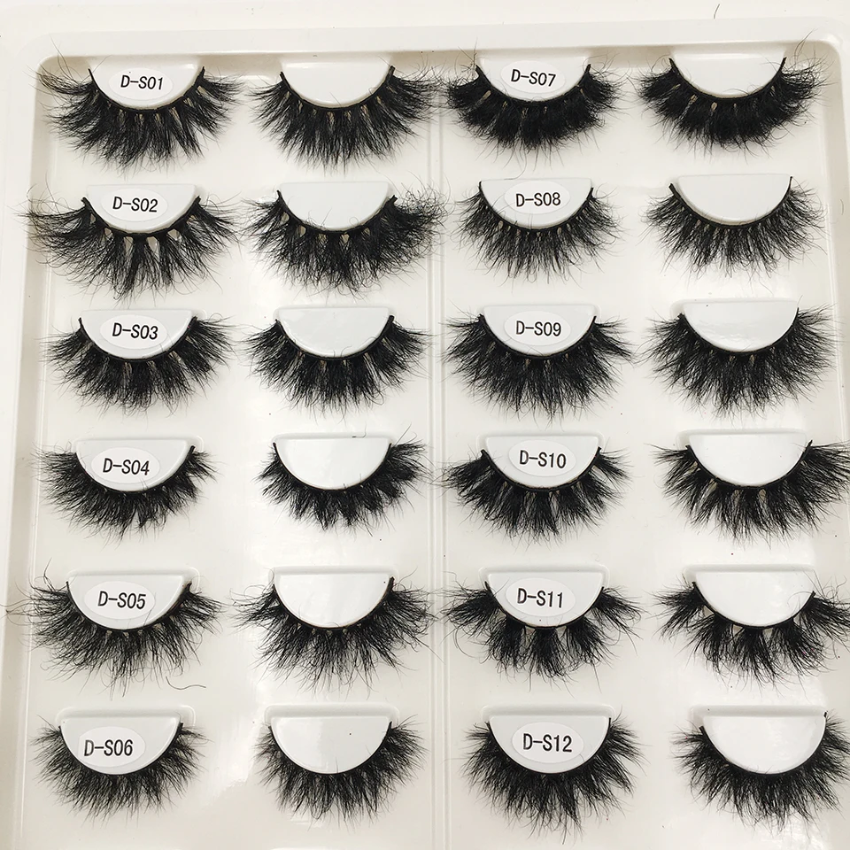 RED SIREN Fluffy Mink Lashes Wholesale 10-50 Pairs / Bulk Real Mink Eyelash Soft Messy Natural Eyelashes Makeup Mink Eyelashes