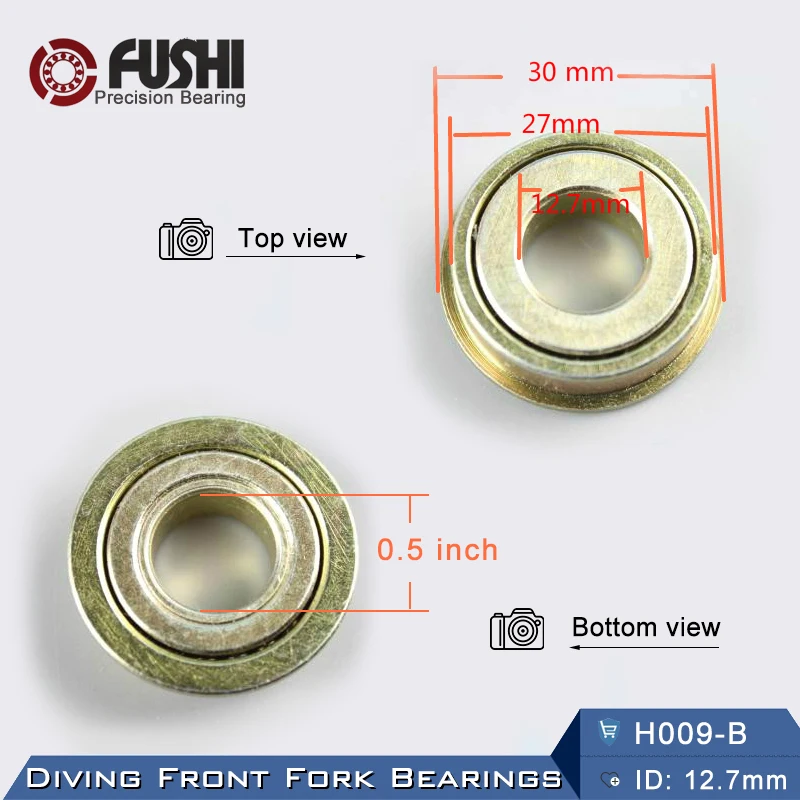 Diving Front Fork Plat Bearing ID 1/2 inch ( 2 Pcs ) 12.7*27*30 mm Wheelchair Accessories H009-B Wheelchair Bowl Bearings