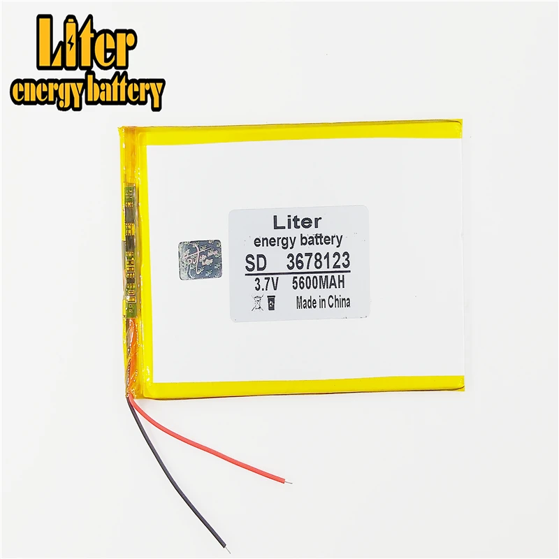 Tablet PC battery capacity 3678123 3.7V 5600mA Universal Li-ion battery for tablet pc 7 inch 8 inch 9inch 10inch 11 inch