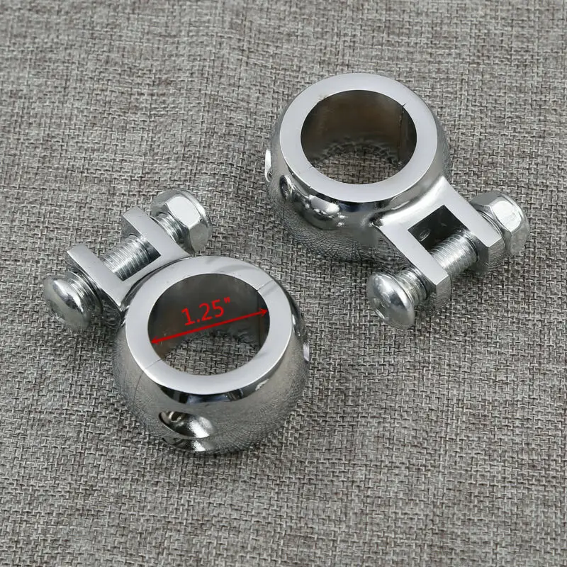 

1-1/4" 32mm Engine Guard Bar Footpeg Clamps Mount For Harley Dyna Fat Street Bob FXDF FXDB FLHF FXDL FXDWG Wide Super Glide