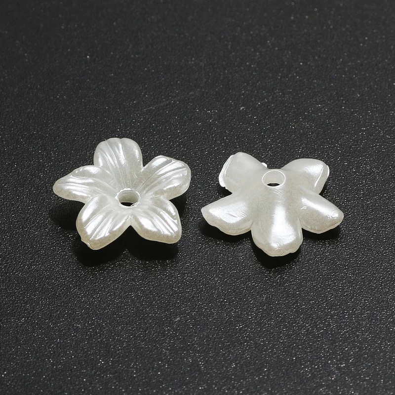 200pcs/Lot 11mm Flower Loose Spacer Beads Creamy For DIY Hair Clip Jewelry Making Accessories Imitation Pearl Bracelet Supplier