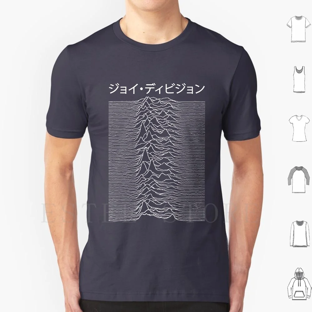 Japanese Unknown Joy T Shirt DIY Big Size 100% Cotton Joy Division Unknown Pleasure Iconic