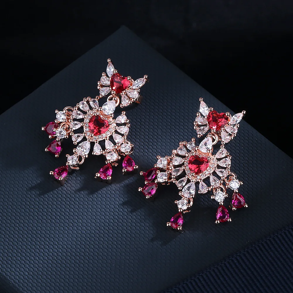 925 Silver Needle High Quality Long Water Drop Colorful Zircon Earrings For Women Luxury Dinner Party Engagement Jewelry Gift