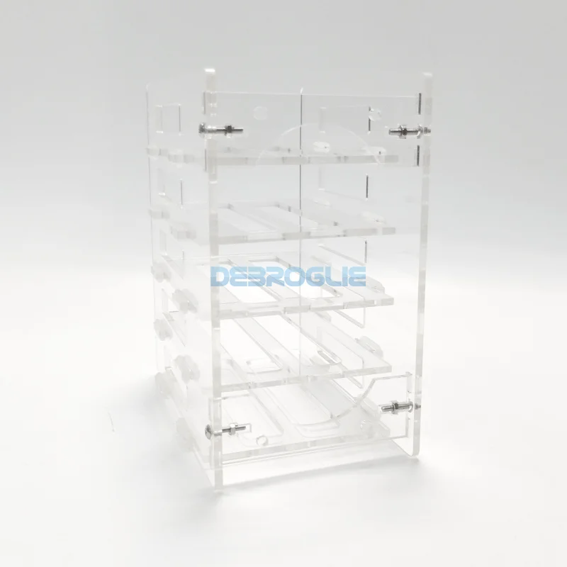 Mobiele Harde Schijf Plaatsen Fan Cooling Beugel Rack 2.5 Inch Ssd Case Transparant Plaatsen Rack Multi-layer Harde schijf Rack