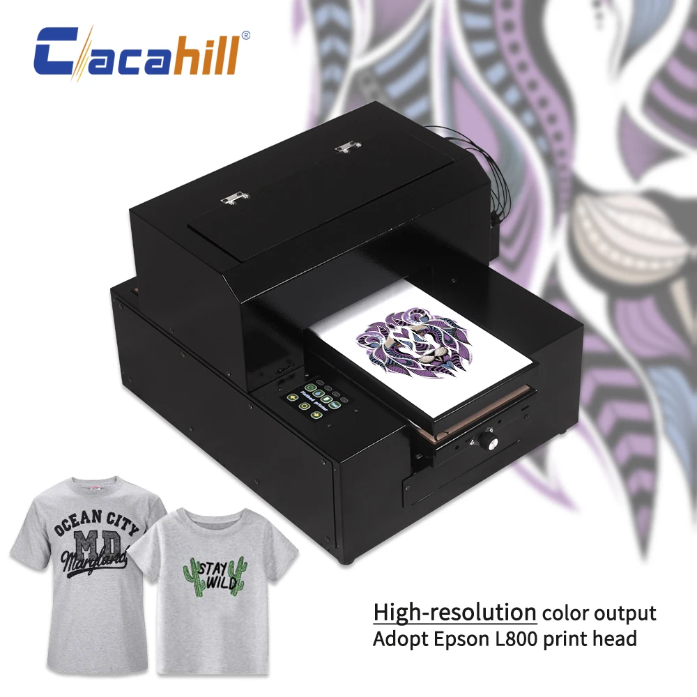 

Принтер для одежды, маленький многофункциональный принтер A4 высокого разрешения для красочной печати футболок/джинсов/толстовок/носков