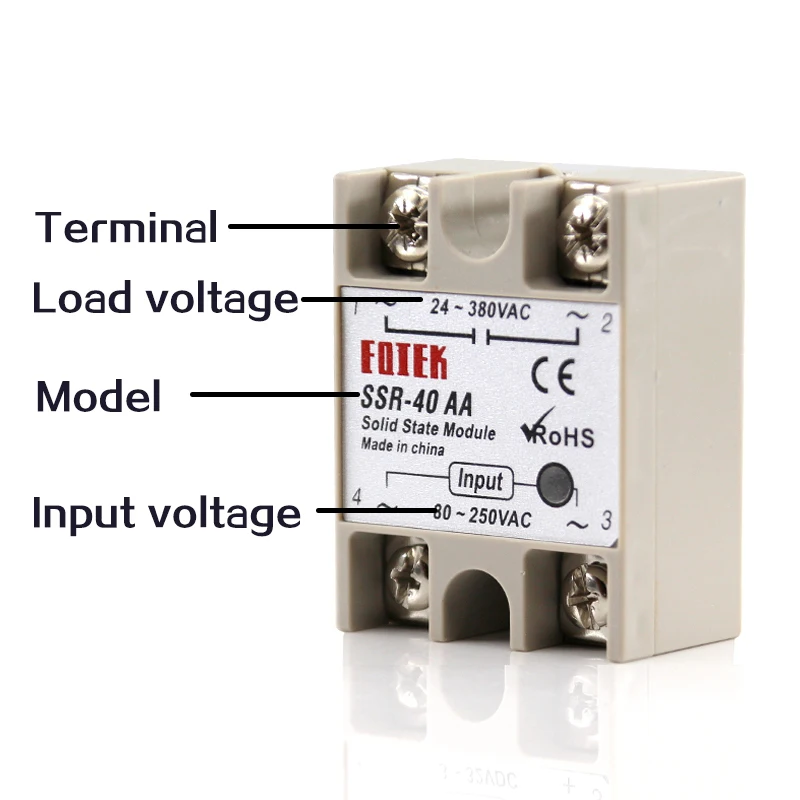 Solid State Relay SSR-10AA SSR-25AA SSR-40AA AC Controlled AC Module 80-250V Input AC 24-380V AC Output High Quality