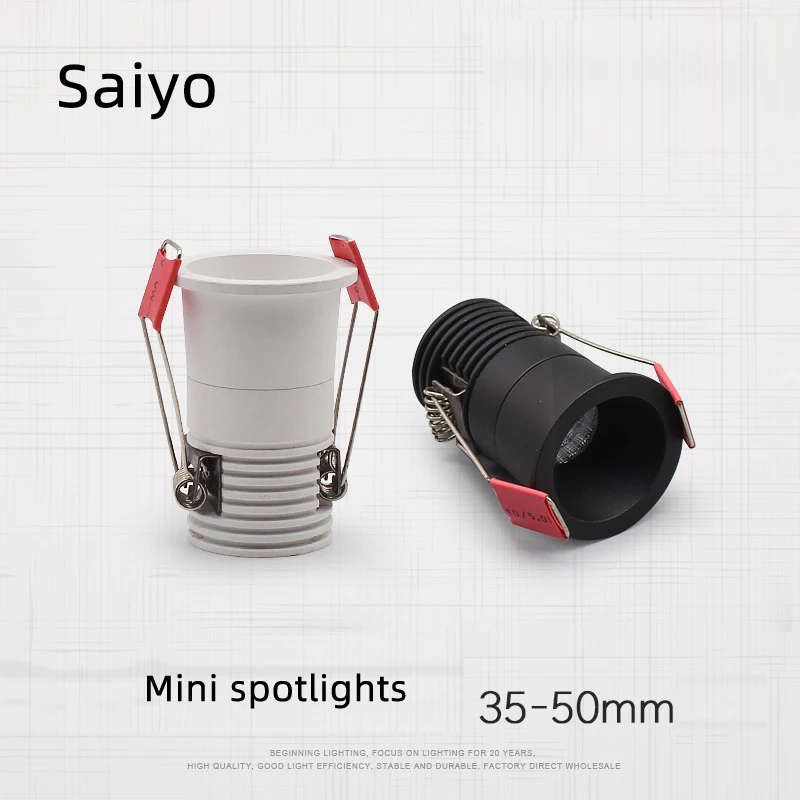 Mini LED Spot Light  3/5W Ceiling Spotlight Dimmable Cabinet Showcase Light IP44 Downlight Stair Bedroom Corridor Lighting