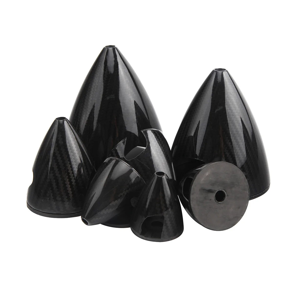 1pcs Carbon Fiber Spinner 3K Surface For RC Gas Airplane 2 Blades Propeller Multi-size 1.75\